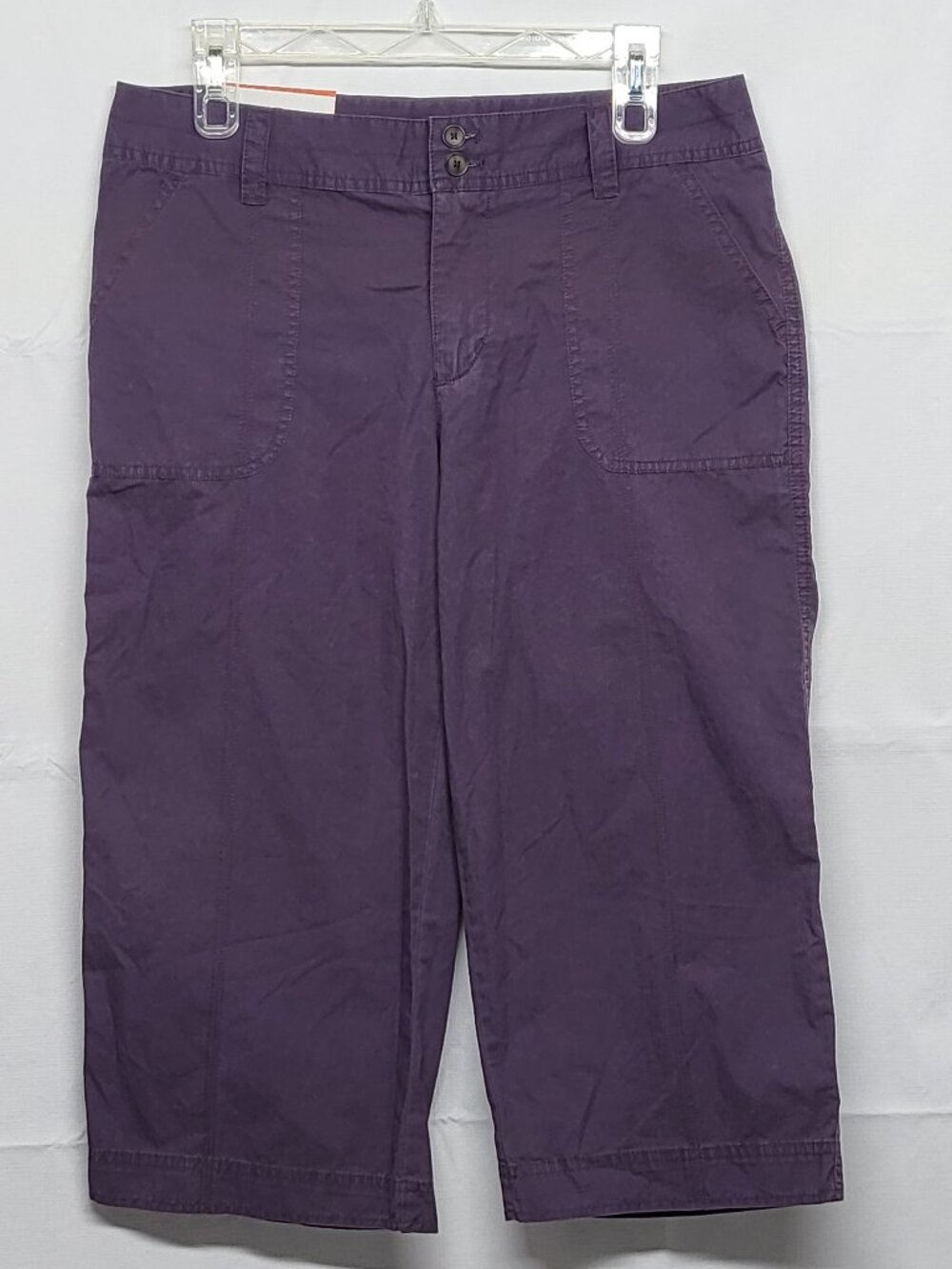 Merona Womens Crop Pants Size 10 Contour Fit Capri Pockets Lightweight Cotton